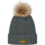 Red Bank Generals Faux Fur Pom Beanie